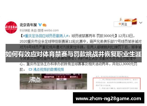 如何有效应对体育禁赛与罚款挑战并恢复职业生涯
